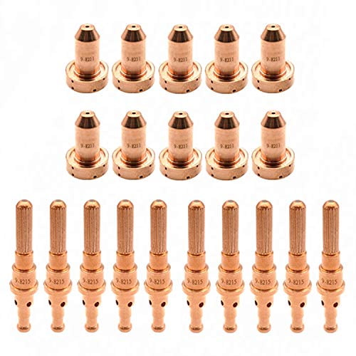 10pcs 9-8215 Electrode & 10pcs 9-8211 Nozzle 80A Tip Fit Thermal Dynamics Plasma Cutting SL60 SL100 Torch 10pcs 9-8215 Electrode & 10pcs 9-8211 Nozzle 80A Tip Fit Thermal Dynamics Plasma Cutting SL60 SL100 Torch